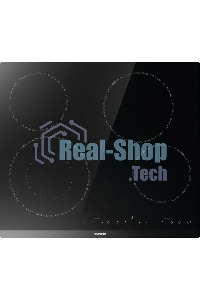 Варочная панель Gorenje ECT642BCSCE, 59 см, Hi-Light, 4 конфорки, таймер, сенсорное управление, шлифованный передний край, PowerBoost, дисплей, блокировка от детей, черный