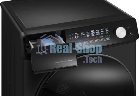 Стиральная машина Weissgauff WM 45126 Steam Direct Drive Matt Black черная, загрузка фронтальная 6кг, 1200 об/мин., класс: A+++