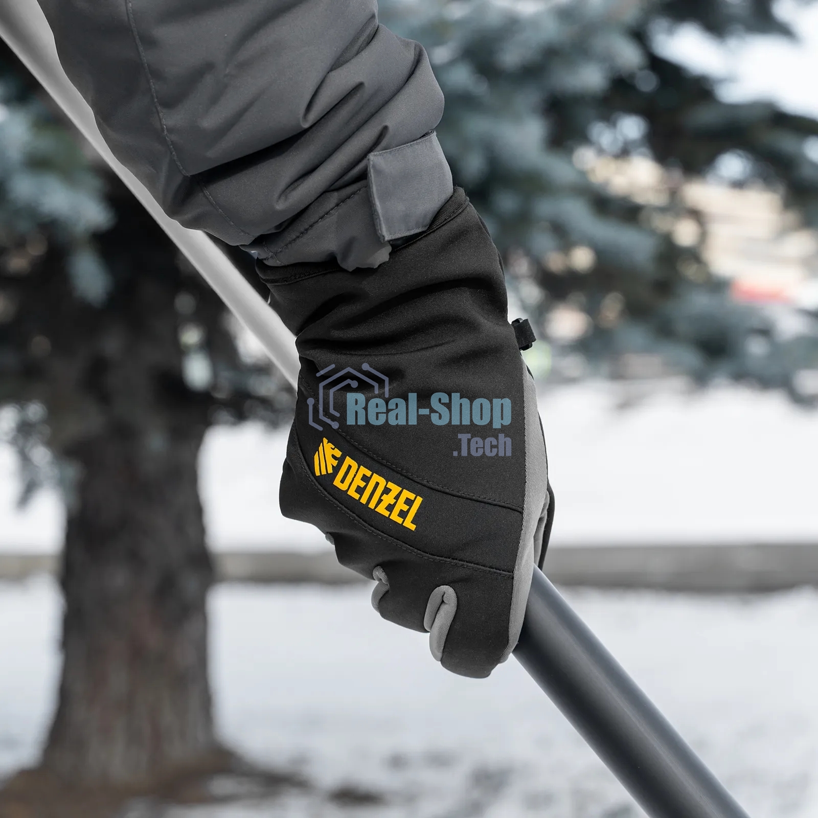 Перчатки универсальные Denzel 68090 двойные, работа с сенсорным экраном, размер 9