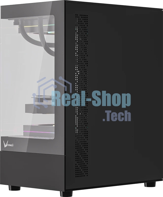 Компьютерный корпус MiniTower AeroCool/Formula Crystal Z1CM PLUS AR black (mATX, без БП, USB Type-A+USB Type-C) (Crystal Z1CM Plus Black AR)
