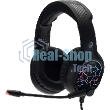 Наушники с микрофоном Oklick HS-L930G SNORTER черный/синий 2м мониторные USB оголовье (HS-L930G)