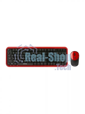 Комплект клавиатура+мышь Smartbuy 620382AG-RK беспроводной, USB, 1600 DPI, чёрно-красный