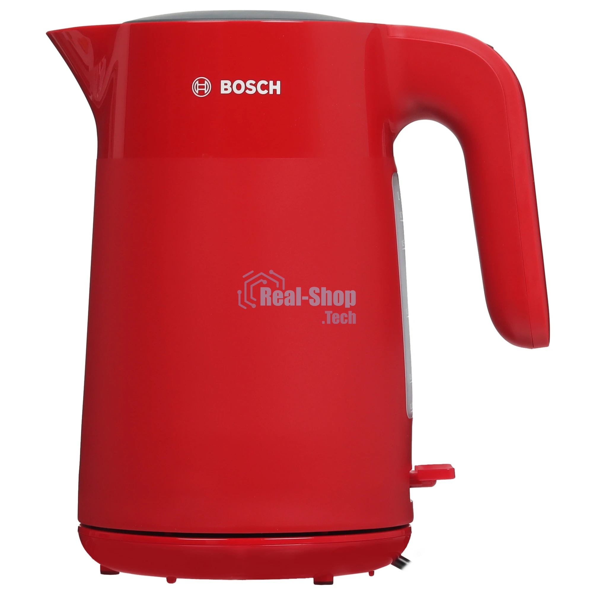 Электрочайник Bosch TWK2M164 красный, 1.7 л, 2400 Вт, скрытый нагревательный элемент