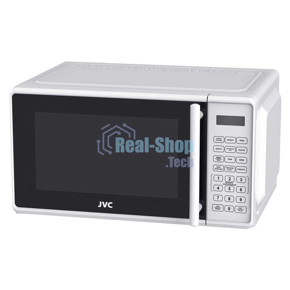 Микроволновая печь JVC JK-MW425SG белый, 20 л, 700 Вт, переключатели - мембранные кнопки