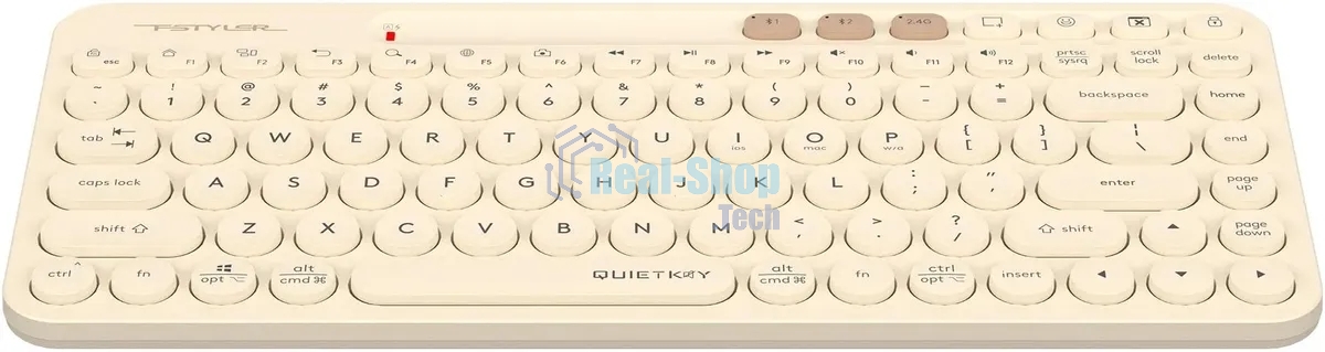 Клавиатура беспроводная A4Tech Fstyler FBK36C AS, USB, Bluetooth/Радиоканал, бежевый