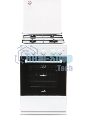 Плита газовая Cezaris ПГ 2150-08 белый, конфорок 4 шт, духовка 43 л, 51 см x 85 см x 55 см