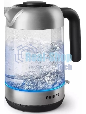 Чайник электрический Philips HD9339/80 1.7 л, 2200 Вт, прозрачный (корпус: стекло)