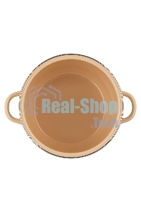 Кастрюля Appetite 1MC161P Avocado с крышкой, сферическая эмалированная 2 л