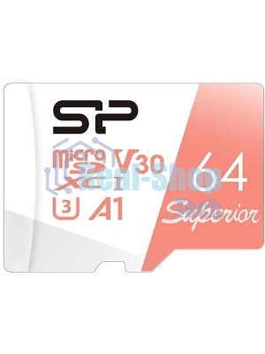 Флеш карта microSD 64Gb Silicon Power Superior A1 microSDXC Class 10 UHS-I U3 100/80 Mb/s
