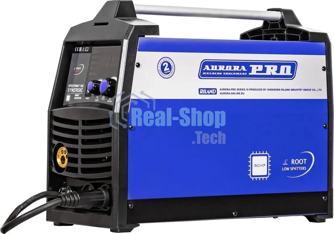 Сварочный полуавтомат Aurora SPEEDWAY 165 SYNERGIC инвертор TIG/МIG/МAG/MMA/FCAW, 6.2 кВт