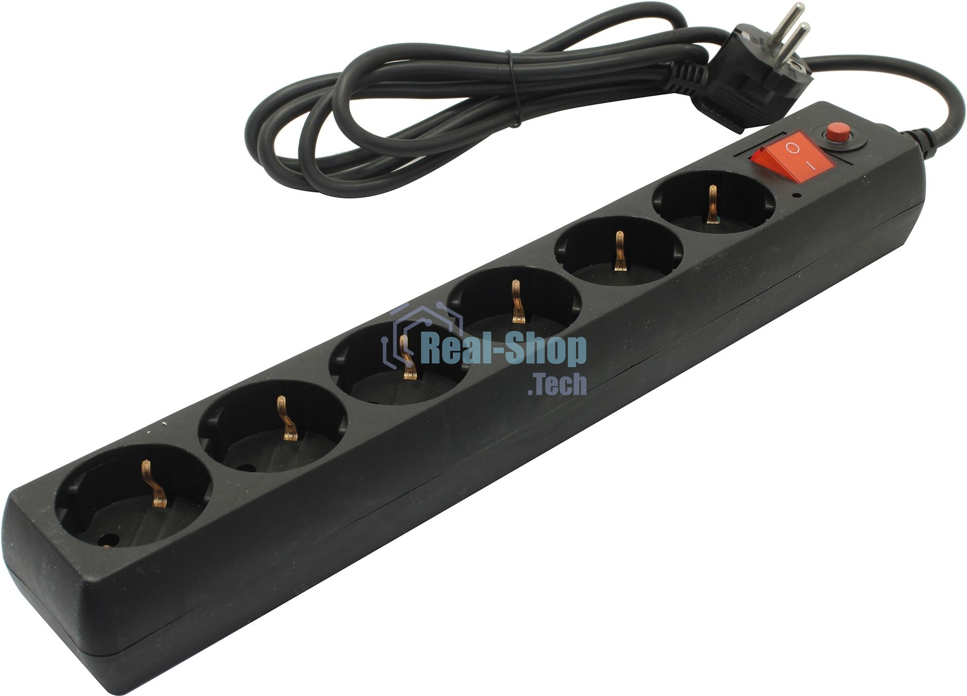 Сетевой фильтр Buro 600SH-16-1.8-B 1.8 м (6 розеток) черный (коробка)