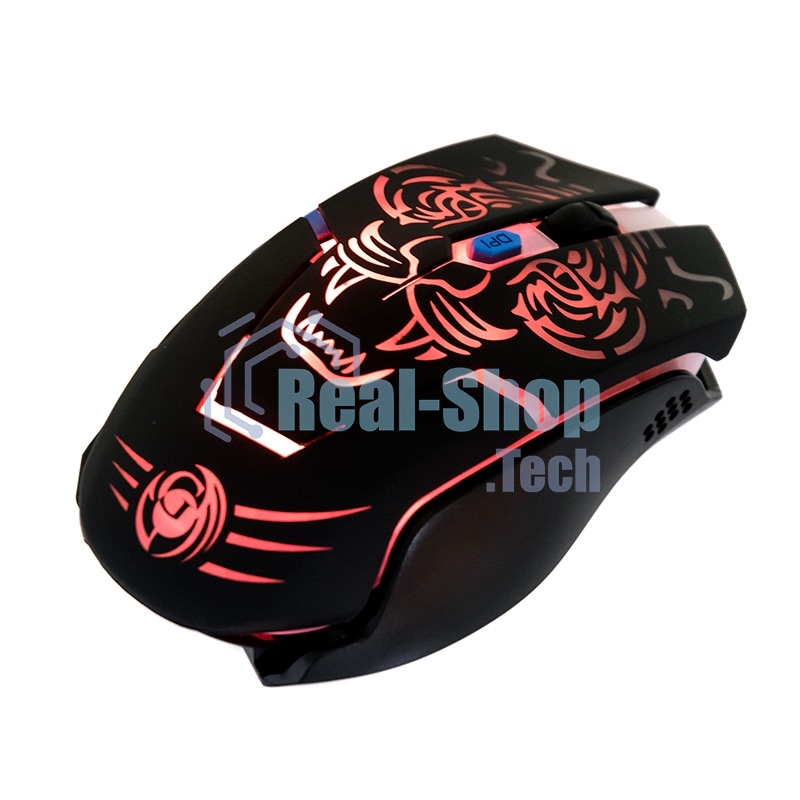 Мышь беспроводная Dialog Gan-Kata MRGK-12UR черный, 1600 dpi, радиоканал, USB, кнопки - 6