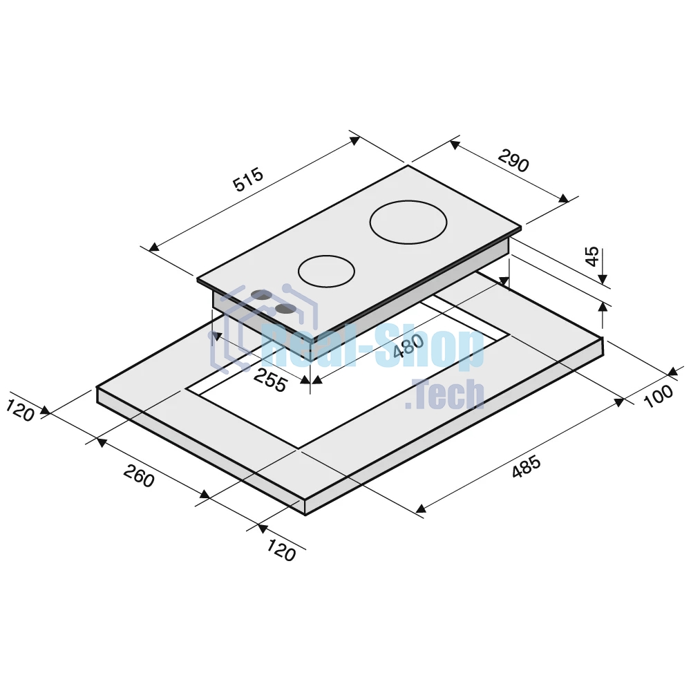 Газовая варочная панель Krona HAGEL 30 BL независимая, черный
