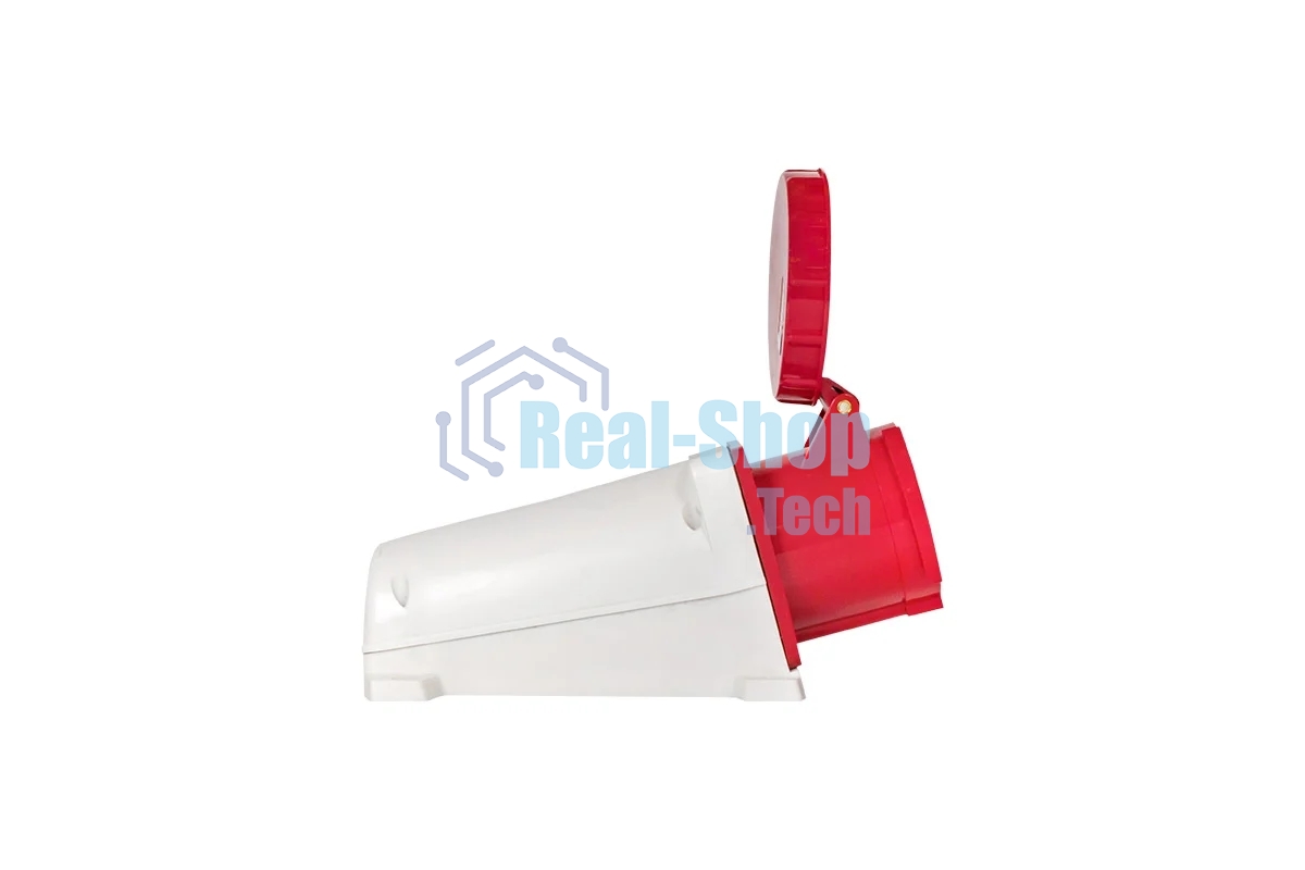 Розетка стационарная наружная EKF 134 ps-134-63-380 63А 380 В 3P+РЕ IP67