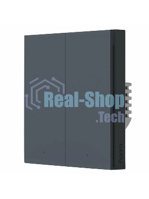 Выключатель двухклавишный без нейтрали Aqara Smart Wall Switch H1 EU (WS-EUK02 graphite) 