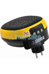 Тепловентилятор керамический Denzel DTFC-700 портативный, черный/желтый, 700 Вт, 10 м2, цифровой термостат