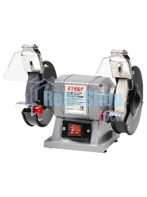 Станок заточной Ставр СЗЭ-125/150 М (4шт) электрический 150Вт, 2950 об/мин, круг 125x16мм, посадка 12,7/32мм, заточной и доводочный круги
