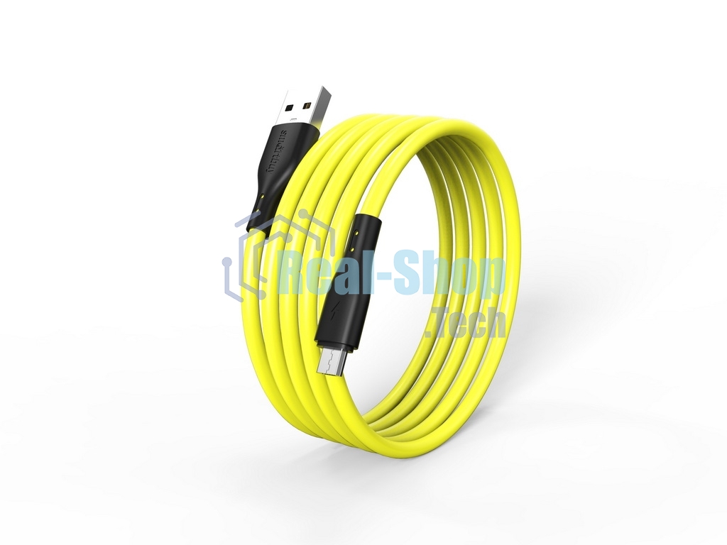 Кабель Smartbuy (iK-12-S21by) S21 MicroUSB желтый, 2.4 А, сил., 1 м