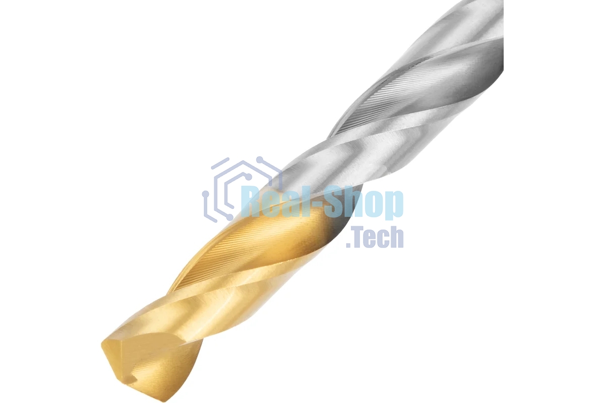 Набор сверл по металлу Denzel 2-8мм, Р6М5-TiN, Golden Tip, 6 шт 723000