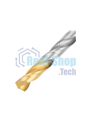 Набор сверл по металлу Denzel 2-8мм, Р6М5-TiN, Golden Tip, 6 шт 723000