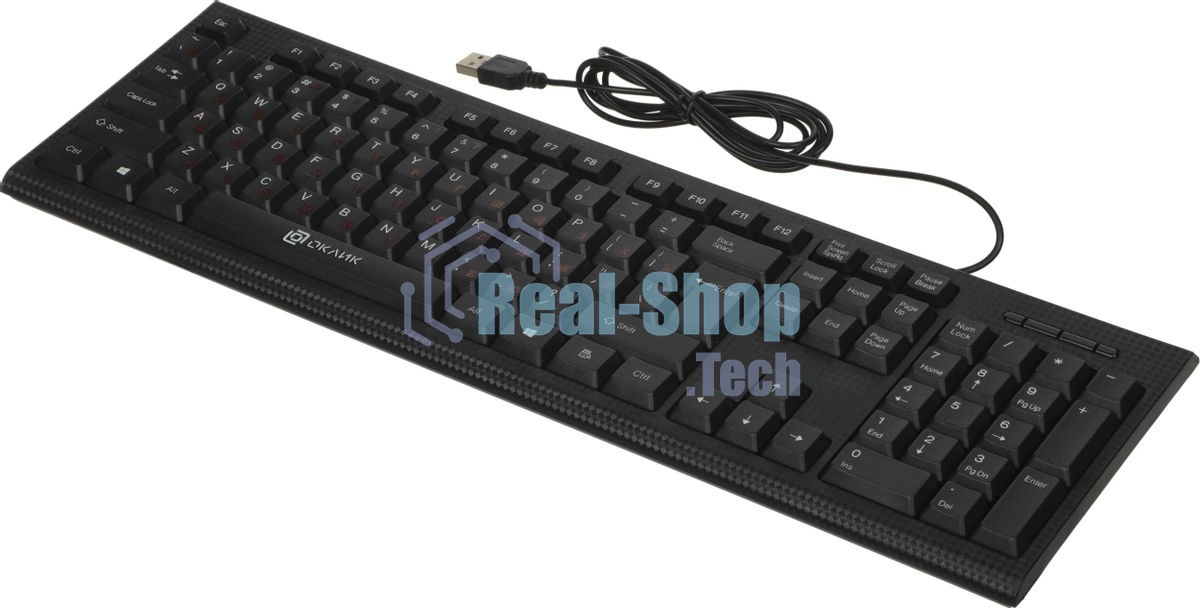 Клавиатура проводная Oklick 120M, USB, черный
