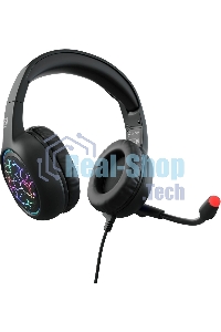 Наушники с микрофоном Oklick HS-L930G SNORTER черный/синий 2м мониторные USB оголовье (HS-L930G)