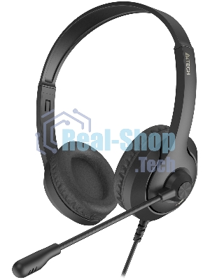 Гарнитура проводная с микрофоном A4Tech Fstyler FH100 черный 2м