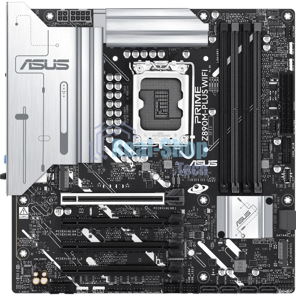 Материнская плата ASUS PRIME Z890M-PLUS WIFI, LGA 1851, Intel Z890, 4xDDR5, 6xSATA, 3xM.2, 1xPCIe 5.0 x16, 1xPCIe 4.0 x4, 2xPCIe 4.0 x1, 1xHDMI, 1xDP, 1x2.5Gb LAN, 2xUSB-A 2.0, 4xUSB-A 3.2 Gen 1, 1xUSB-A 3.2 Gen 2, 1xUSB-C 3.2 Gen 2x2, 3x3.5 мм, 7.1, mATX