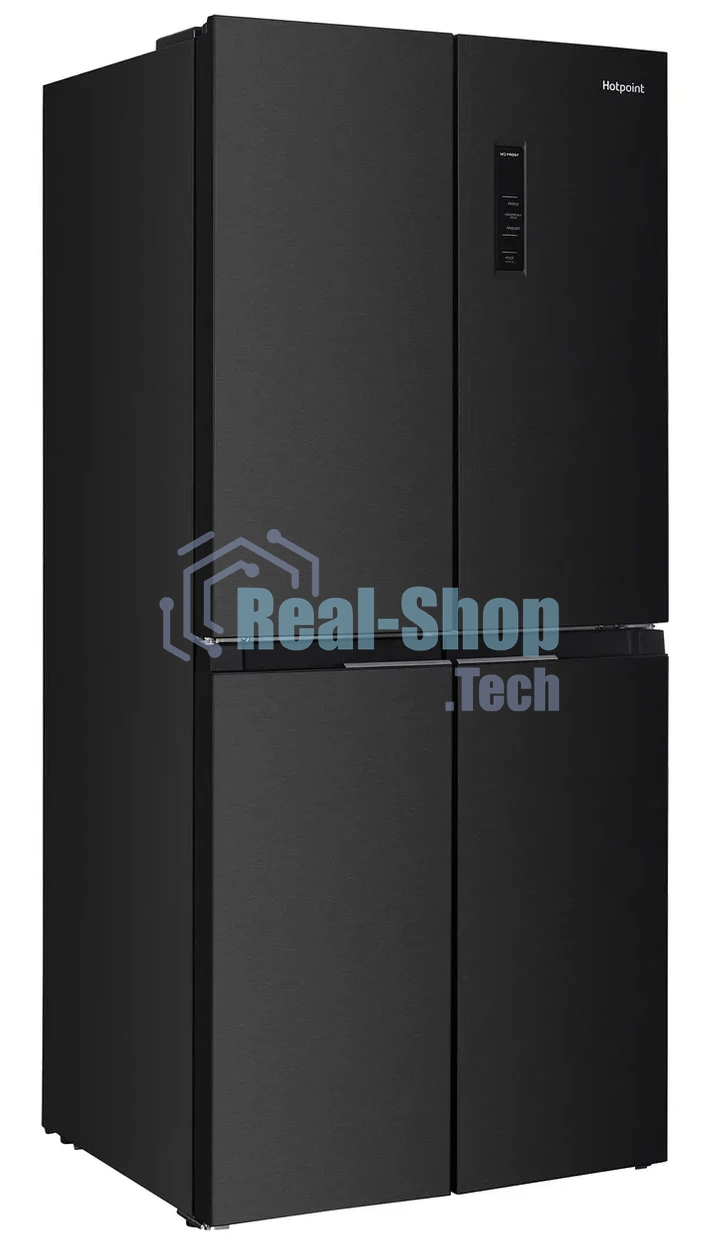 Холодильник Hotpoint HFL4 522I XBR черный трехкамерный 266/160 л морозилка снизу, No Frost, Side by Side