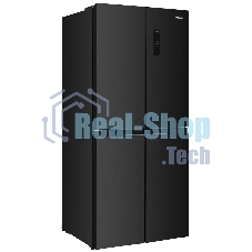 Холодильник Hotpoint HFL4 522I XBR черный трехкамерный 266/160 л морозилка снизу, No Frost, Side by Side