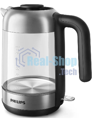 Чайник электрический Philips HD9339/80 1.7 л, 2200 Вт, прозрачный (корпус: стекло)