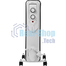 Масляный обогреватель Centek CT-6206 (9 секций), белый, 1000/1500/2000 Вт, 20 м2, 3 режима, термостат