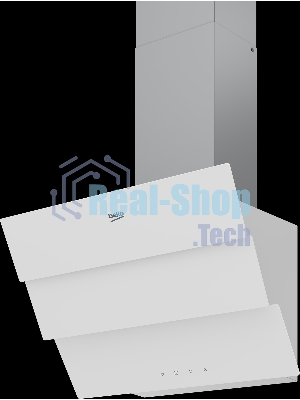 Вытяжка наклонная Beko BHCA69642WH серый, 60 см, 600 куб. м/ч, 69 дБ