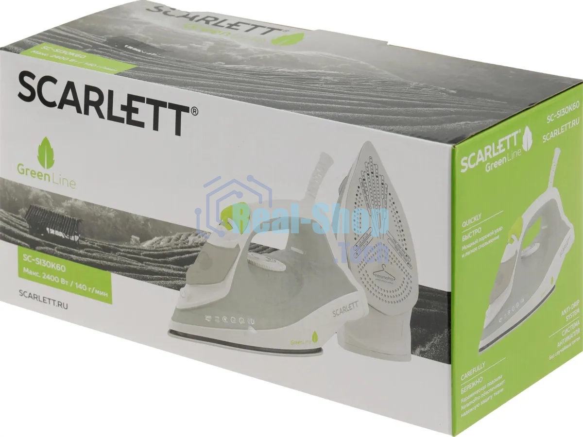 Утюг Scarlett SC-SI30K60 GREEN LINE WHITE