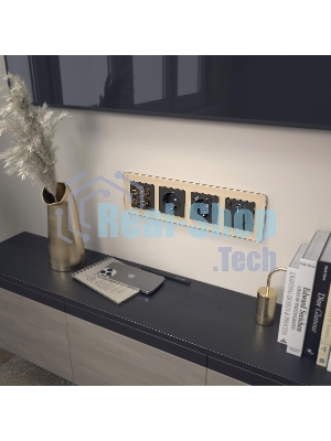 Рамка на 4 поста WERKEL Elite (айвори, стекло) W0042443