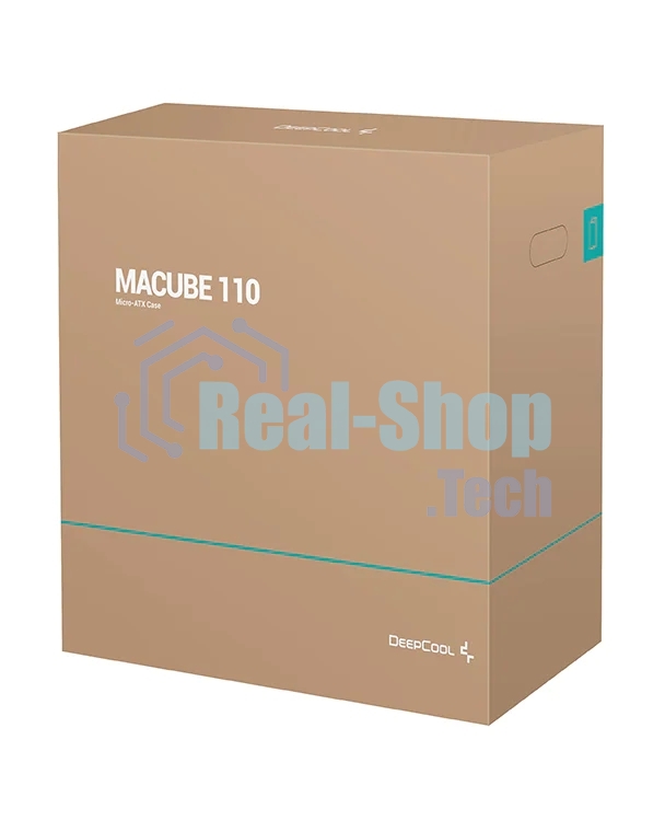 Компьютерный корпус Deepcool MACUBE 110 BK без БП, боковое окно (закаленное стекло), черный, mATX