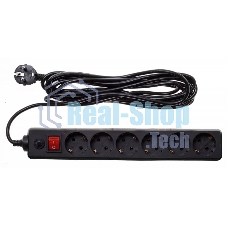 Сетевой фильтр Buro 600SH-16-5-B 5 м (6 розеток) черный (коробка)