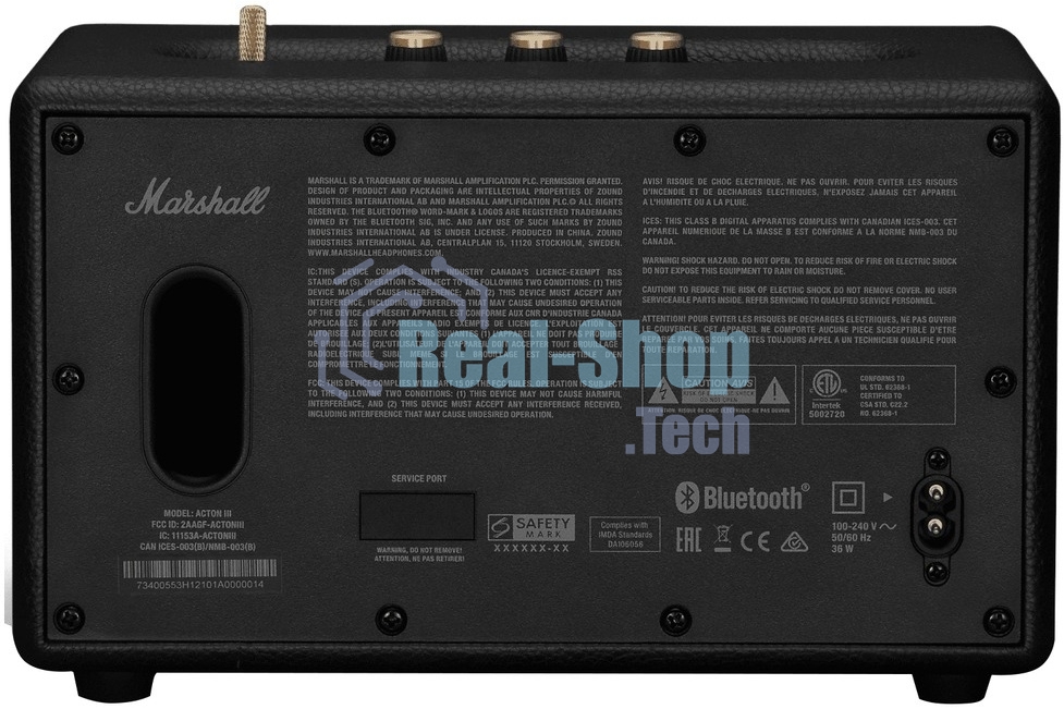 Колонка портативная Marshall Acton III черный/золотистый 60W 2.1 BT/3.5Jack 10м