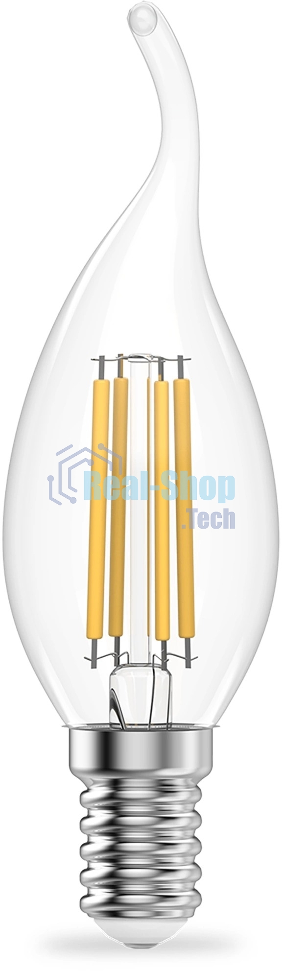 Лампа филам. Gauss Filament 12Вт цок.:E14 свеча св.свеч.бел.нейт. (упак.:10шт) (42122)