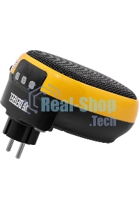 Тепловентилятор керамический Denzel DTFC-700 портативный, черный/желтый, 700 Вт, 10 м2, цифровой термостат