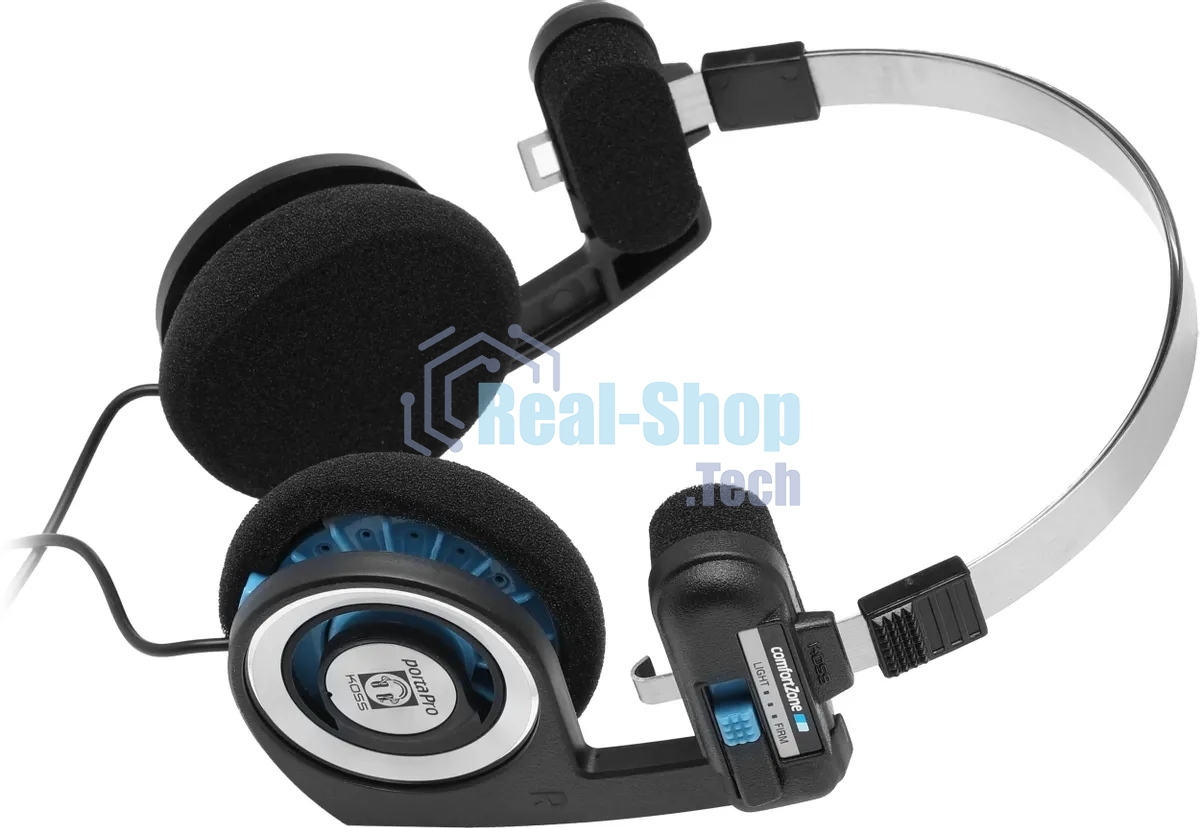 Проводные наушники KOSS Porta Pro Classic черный/голубой, накладные, проводной, складная конструкция