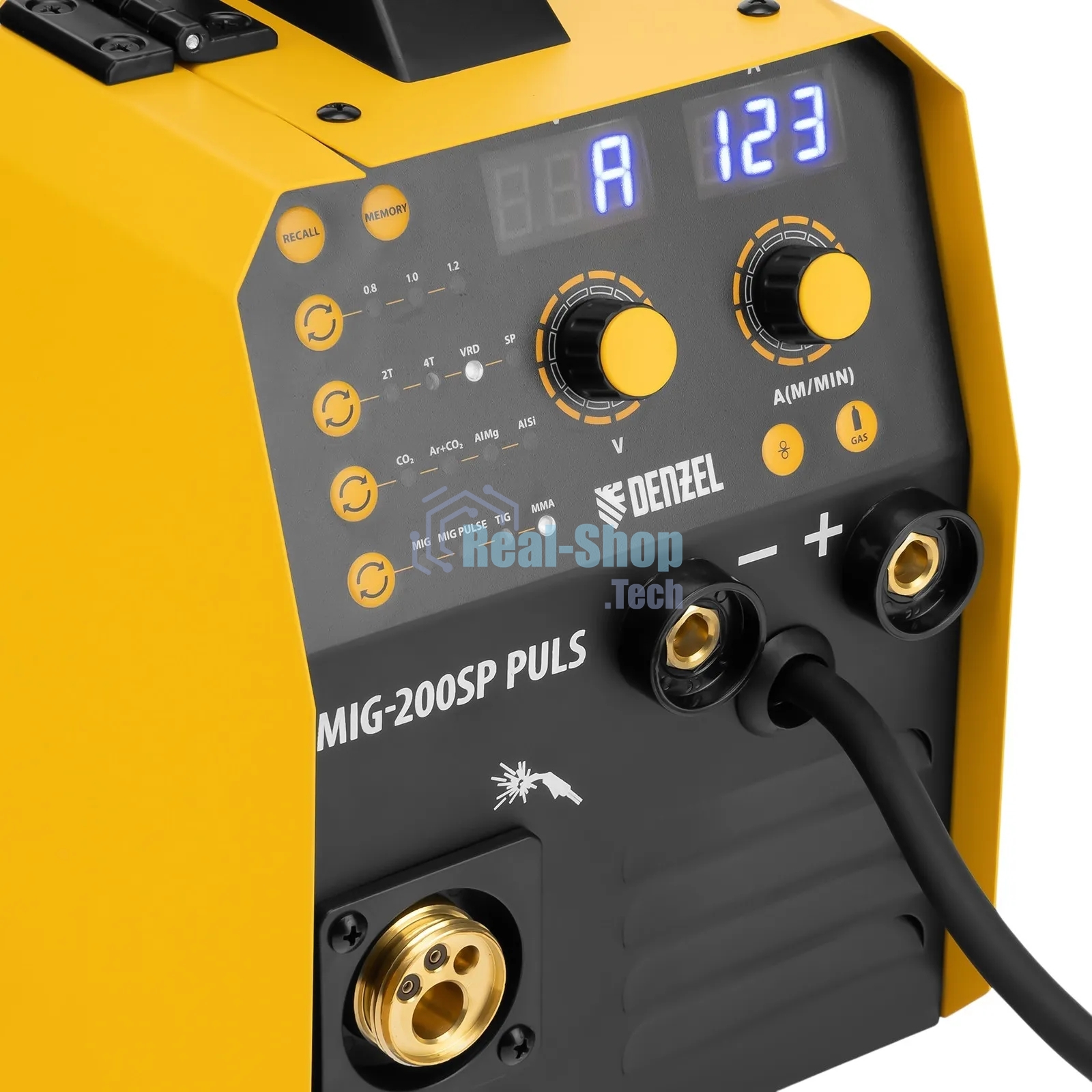 Аппарат инвертор. полуавтомат. cварки Denzel IMIG-200SP Pulse, 200 А, ПВ 60%, катушка 5 кг