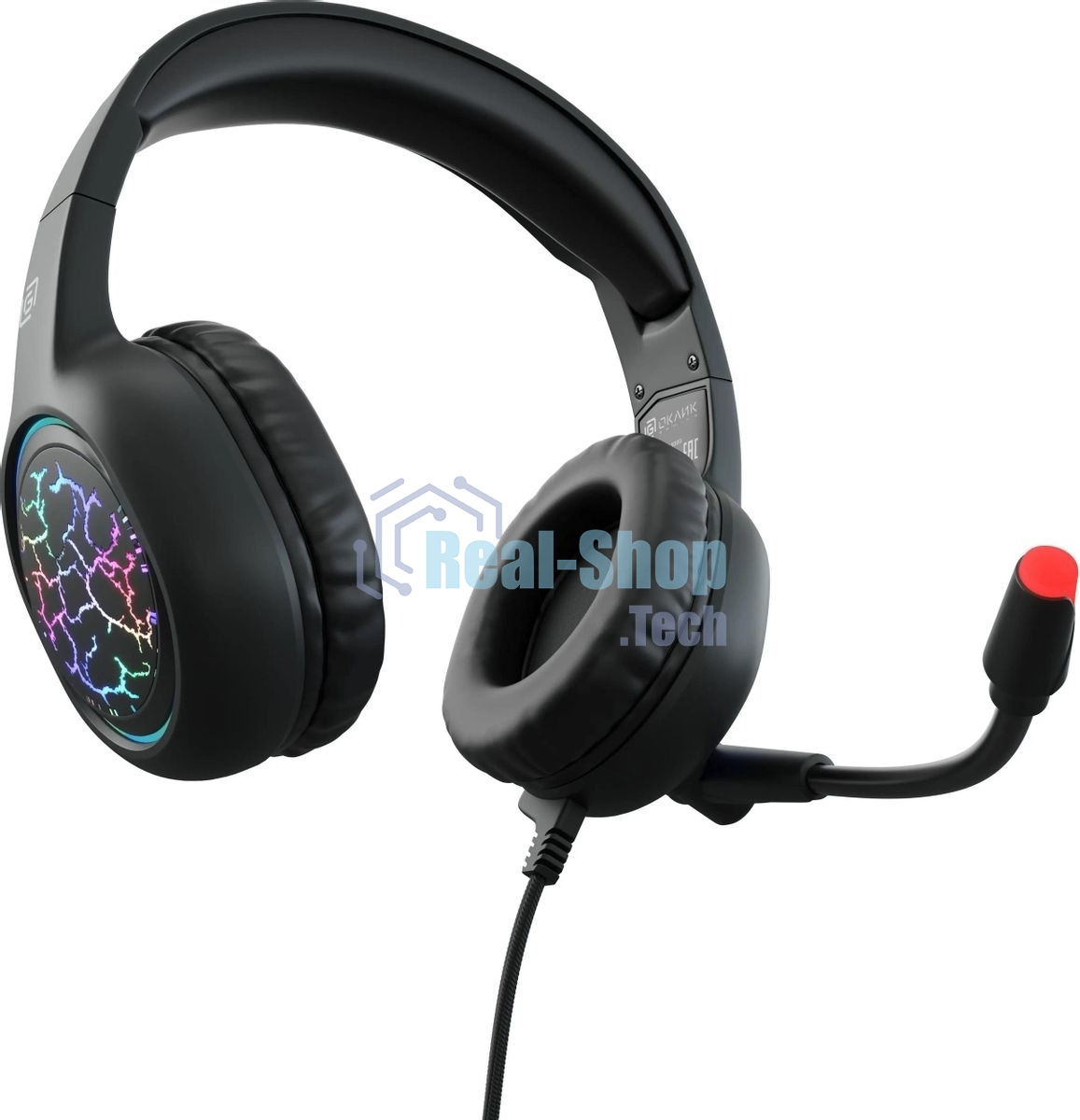 Наушники с микрофоном Oklick HS-L930G SNORTER черный/синий 2м мониторные USB оголовье (HS-L930G)