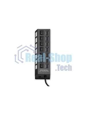 USB-концентратор Gembird UHB-U2P7-01, USB 2.0, 7хUSB, USB