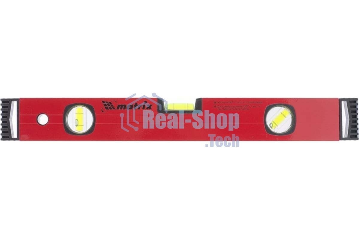 Уровень алюминиевый Matrix 400 мм, фрезерованный, 3 глазка