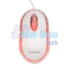 Мышь проводная Гарнизон GM-100W белый, 1000 dpi, USB, кнопки - 3