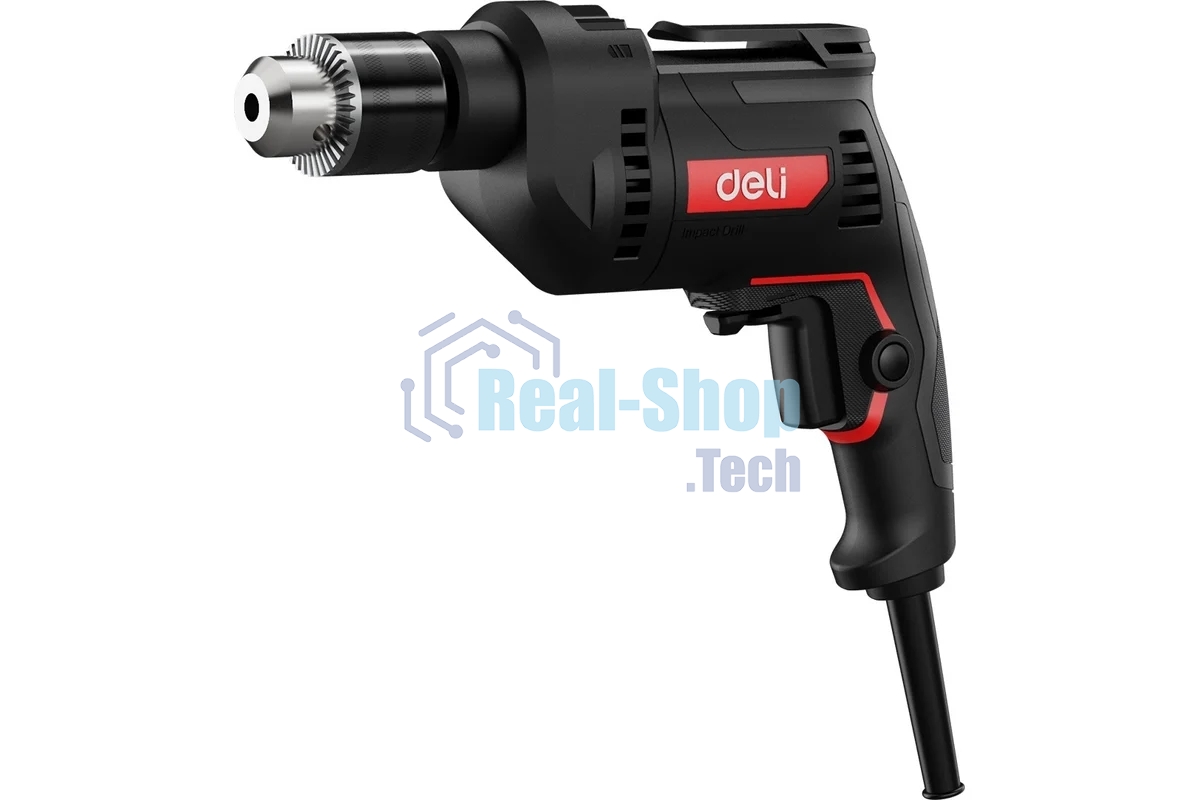 Дрель Deli DE-CZ13-1E, 680Вт, сетевая, ударная