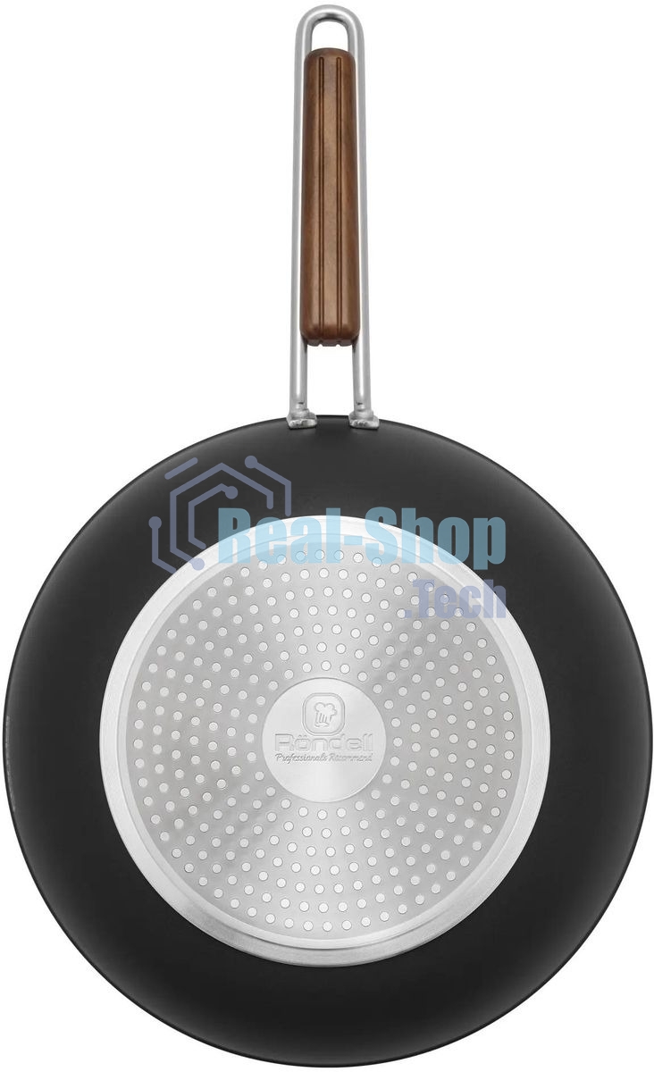 Сковорода ВОК Rondell Fjord RDA-1800, 28 см, с крышкой, черный