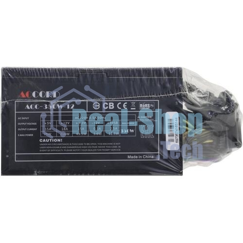 Блок питания Accord ACC-350W-12, 350Вт, 120мм, серый