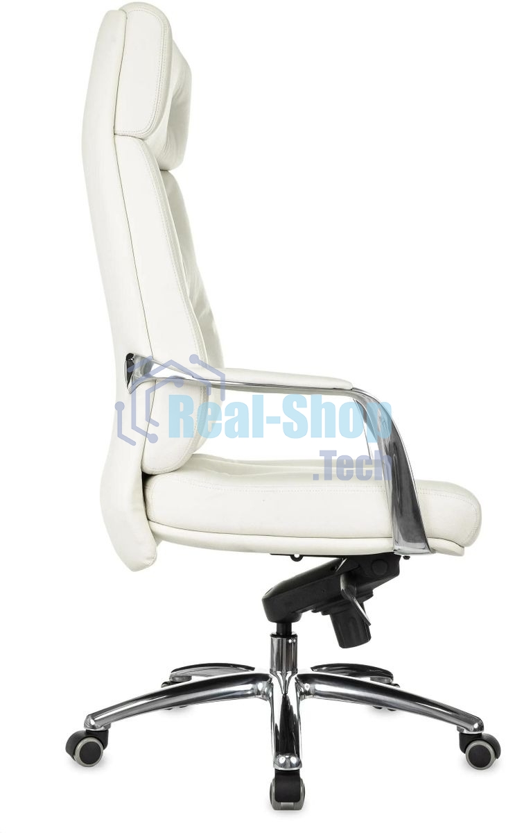 Кресло руководителя Бюрократ DAO/WHITE белый, кожа, крестовина алюминий
